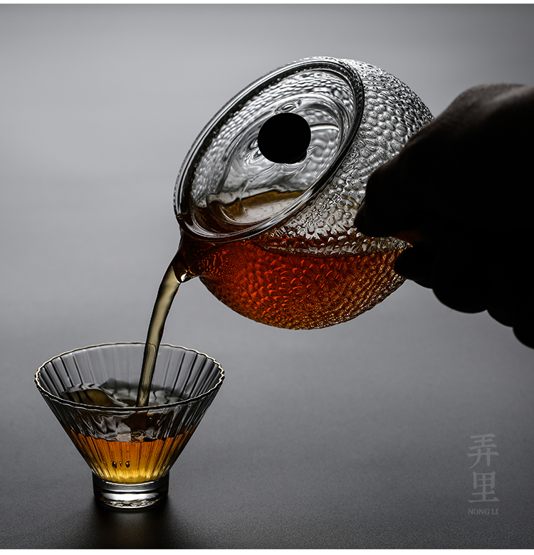 The Heat - resistant glass filter side boil electric TaoLu teapot tea ware hammer high - temperature kung fu tea set