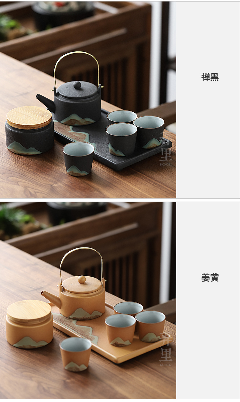 The Get | Japanese kung fu tea set in the household zen ceramic teapot household contracted tea gift box girder pot