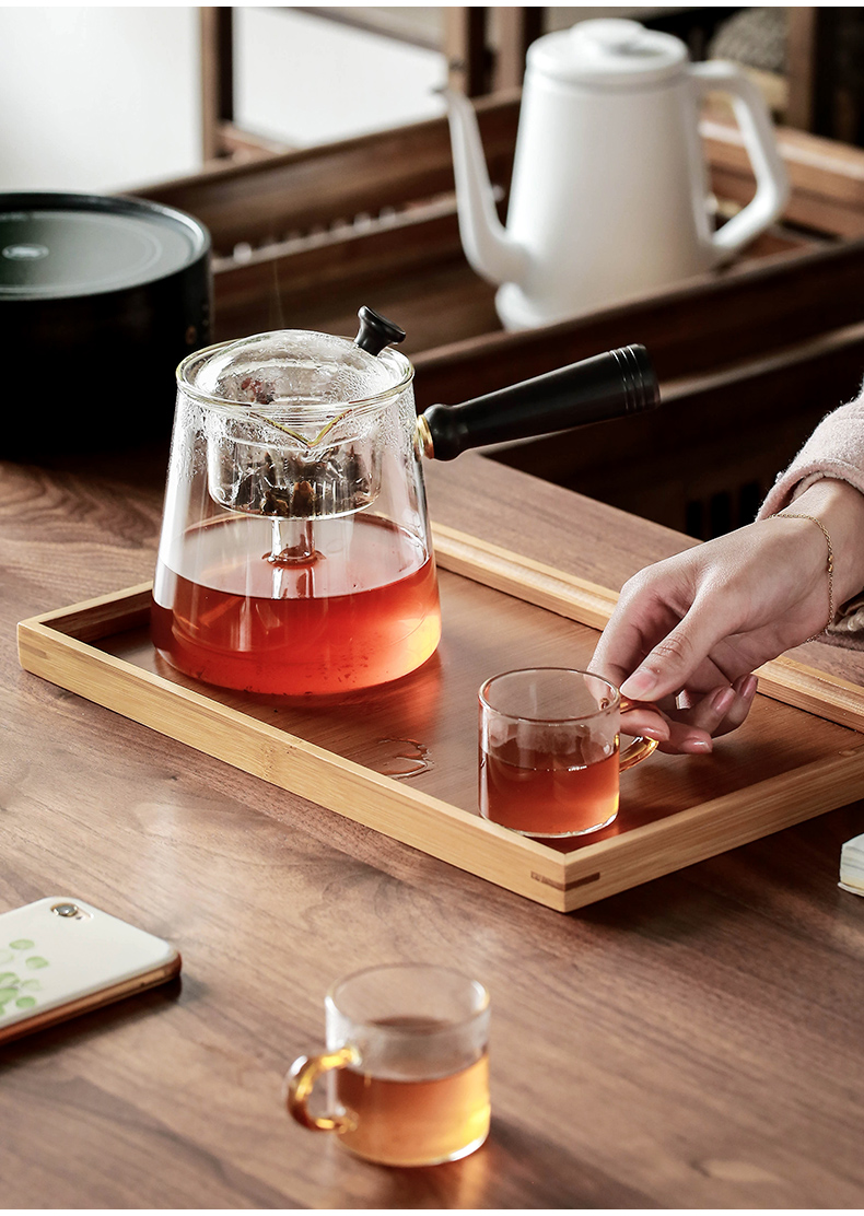 Make more tea steamer heat - resistant glass side put the pot in the automatic filtering teapot the boiled tea, the electric TaoLu use tea set