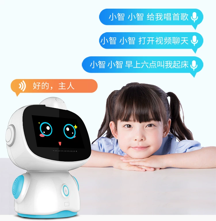 Trẻ em câu đố giáo dục sớm robot thông minh đồng hành đồ chơi giọng nói điểm học máy đọc màn hình cảm ứng wifi - Đồ chơi giáo dục sớm / robot robot thong minh