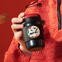 Guochao Chinese style coffee cup men accompanying warm suction cup female high value portable 316 stainless steel