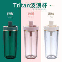 Tritan water cup large capacity high temperature resistant straw Cup boys and girls summer high color value cute children portable