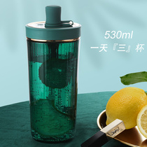 High-value straw water cup sports large capacity tritan material high temperature summer ins Wind male and female portable