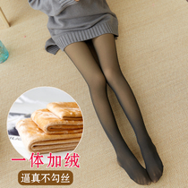  Autumn and winter plus velvet one-piece fake meat leggings thickened seamless leggings anti-hook stockings plus size women