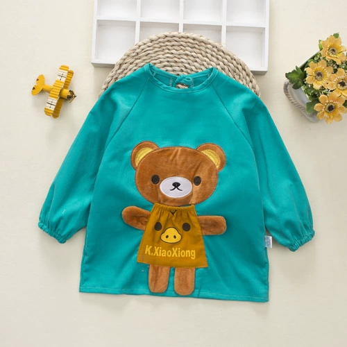 Детский фартук подходит для мужчин и женщин для еды, водонепроницаемый хлопковый лонгслив, детская вельветовая демисезонная юбка, сзади на завязках