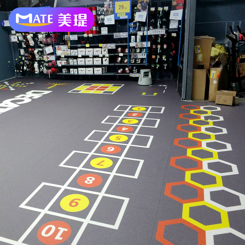 Gym floor patch pad private parish 360 custom pattern Children's body fitness PVC plastic sports yoga mat