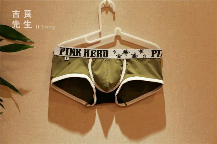 Đồ lót nam Phong cách châu Âu và Mỹ Sexy Đồ lót nam thấp eo In Cotton Kéo Quần short Cotton Boxer Tóm tắt quan lot khe