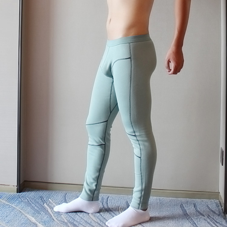 Quần nam mùa thu Cotton dày Quần mùa thu và mùa đông Thời trang nam Sexy eo thấp Quần ấm Quần legging quần legging lửng