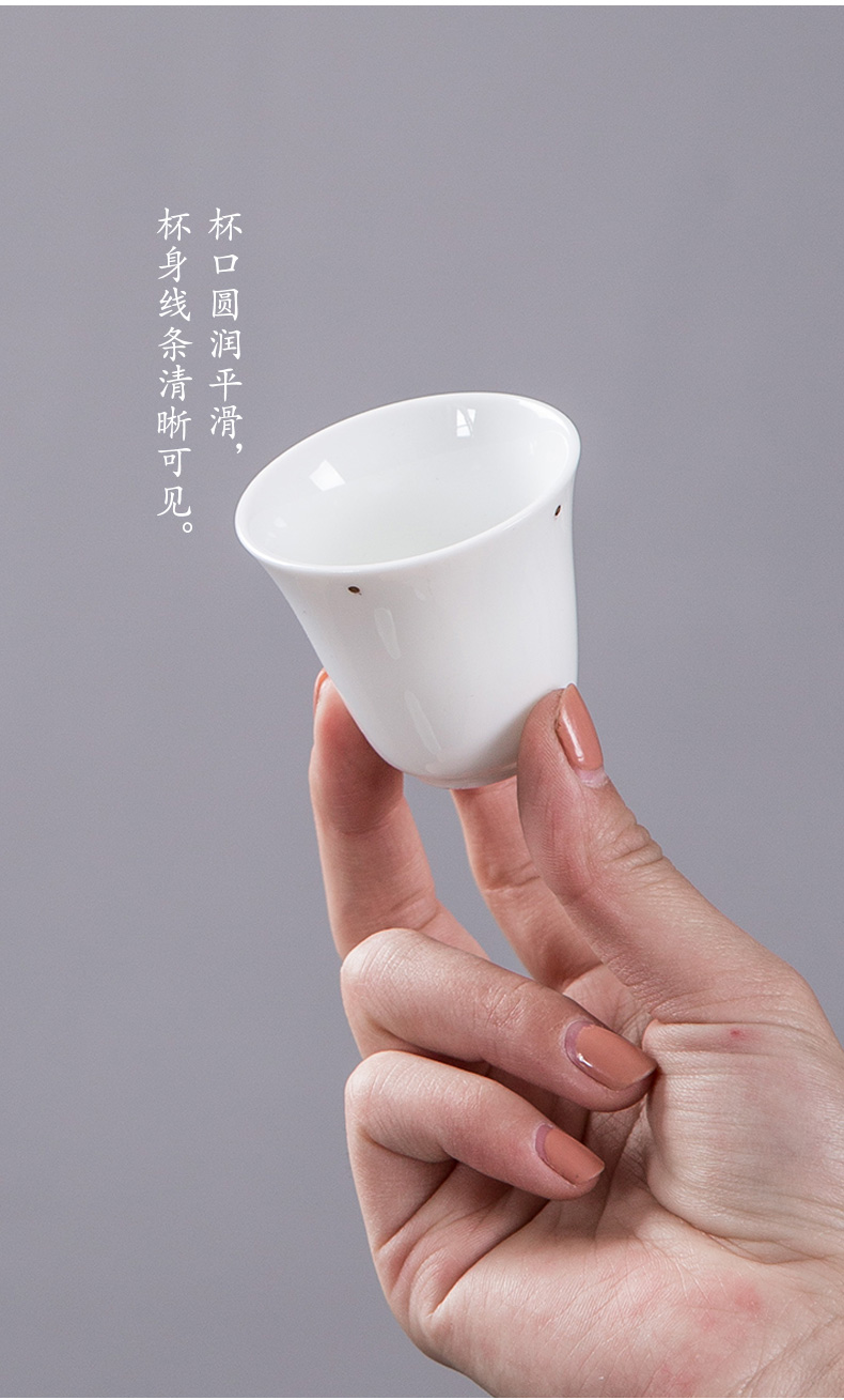 Zhuo royal kung fu tea set ceramic cup teapot tea cup mat ground tea accessories office home sitting room