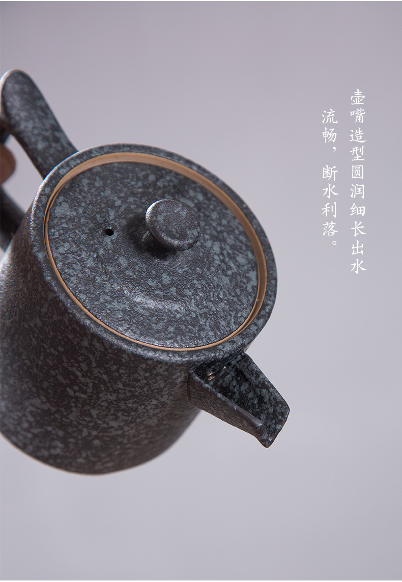 Zhuo royal creative ceramic kung fu tea set the teapot tea cups sea tea cup mat accessories office home sitting room