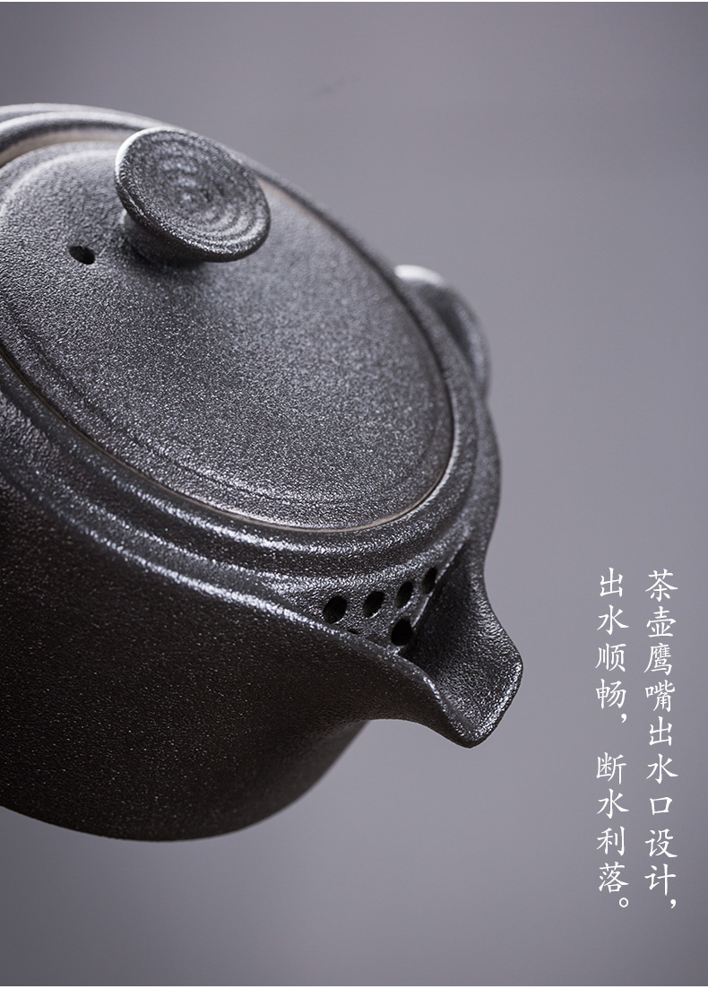 Zhuo imperial Japanese kung fu tea sets ceramic portable package of a complete set of a pot of two cups of household contracted the teapot tea pot