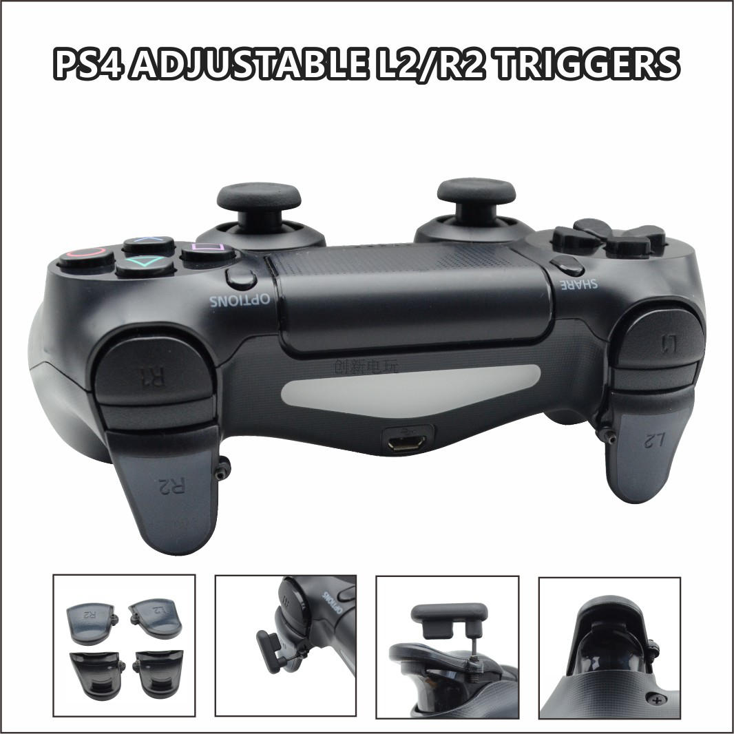Original ps4 handle L2 R2 extended button non-slip button handle button button with dust plug
