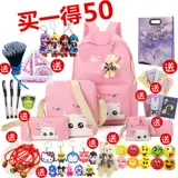 Сумка через плечо, вместительный и большой модный шоппер, свежий милый рюкзак, популярно в интернете