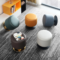 Light luxury makeup stool home sofa stool modern minimalist bedroom ins wind Nordic rotating design technology cloth round stool