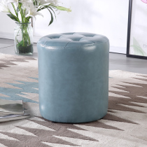 Leather stool creative square stool ktv room stool round stool living room sofa stool home coffee table stool low stool change shoe stool