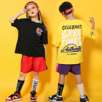 Less Kids Hiphop Street Dance Costume Fashion Women Hip Hop Boy Acting Out The Kindergarten Summer Loose Children Street Dance Suit
