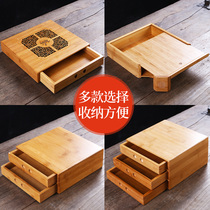 Cheung Yip Puer Tea Box Tea set Tea tray Tea cake storage box Drawer type tea knife Bamboo Kung Fu Tea accessories