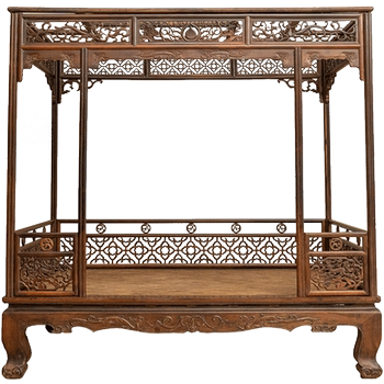 Qing dynasty open-carved mahogany classical furniture antiques