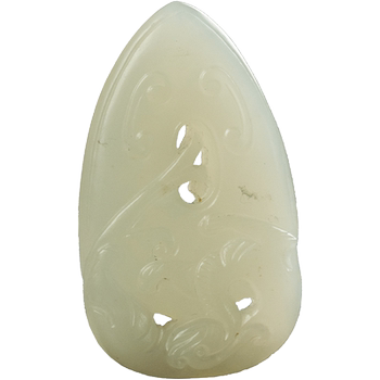 Collection of hotan jade carving chilong and cicada shaped jade articles