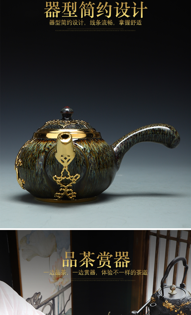 Implement the optimal product of jingdezhen ceramic teapot manually set question lamp that drawing make tea, household utensils single pot of gifts