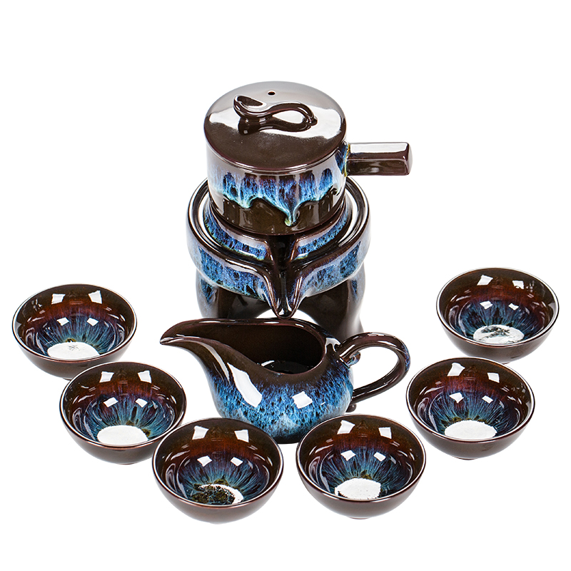The flute up built light tea set home a whole set of kung fu tea cup, receive a visitor The teapot office gift box
