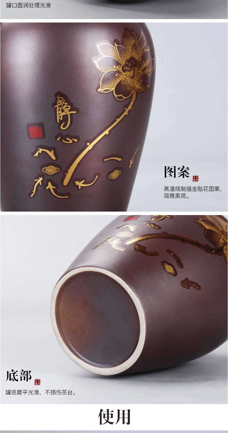 The flute ceramic creative caddy fixings firewood seal pot small tea boxes mini storage tank to customize LOGO