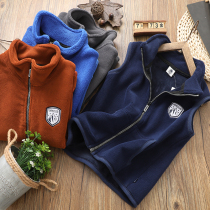 Boy fleece vest vest 2019 new childrens clothing vest children plus velvet horse clip middle-aged children Spring and Autumn thin waistcoat