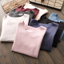 Childrens thermal underwear single large child velvet fever fiber long sleeve T-shirt 2019 autumn and winter men and women wearing