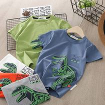 Boy Dinosaur T-shirt Children 2020 Summer New Cotton Short Sleeve T-shirt