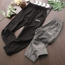 Boy Pants Summer Thin Ice Silk Quick Dry Childrens Trousers 2021 New Tong Tong Tong Elastic Sports Anti-mosquito Pants