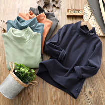 Boys high collar Delong base shirt autumn and winter long sleeve warm coat new boy Korean foreign style T-shirt