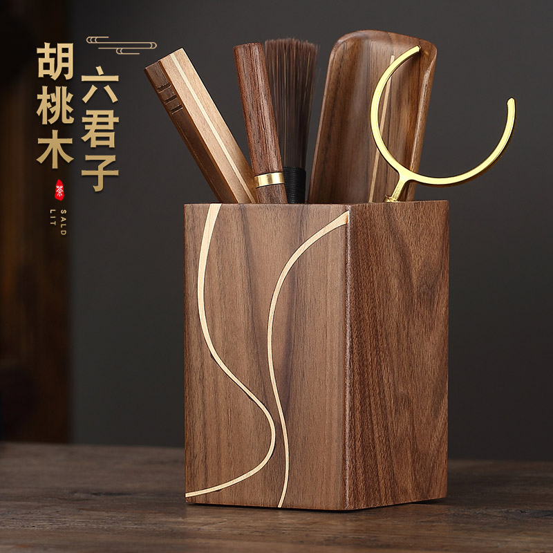 Hupeach Wood Tea Road Six-Gentleman Kung Fu Tea Tea Tea Tool Big Full Tea Clip Tea Brush Tea Needle Tea Spoon Tea Spoon Accessories-Taobao