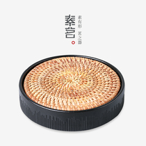 Black pottery pot bearing dry bubble table water storage tea base ceramic kung fu tea set bubble teapot tray Japanese tea ceremony accessories