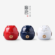 Suming portable travel tea set bag small set kung fu tea set one pot two cups business trip mouse money quick guest Cup custom LOGO