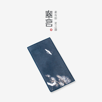 Japanese high-grade tea towel tea table cloth long strip water absorption Chinese style painting kung fu tea set tea ceremony zero match