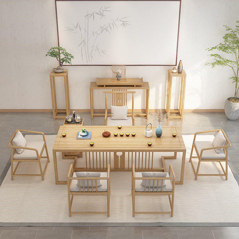 Tea table and chair combination New Chinese Soliwood Kung Fu Tea Table Antique Zen Tea Cotat Simply Modern Tea Table