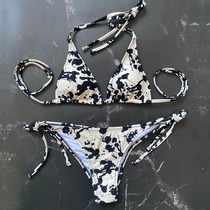 2021 new chinlon European and American bikini swimwear women feel 3-point size breasts spa bideni