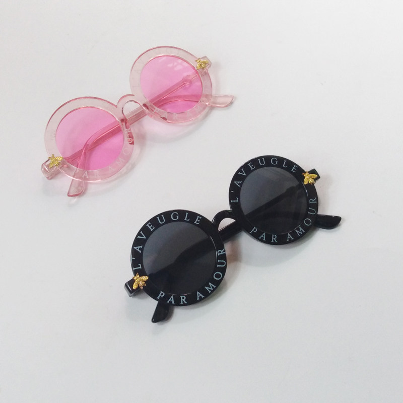 Children's Sunglasses Boys Anti-UV Summer Black Letters Sunscreen Sunshade Glasses Trendy Girl Baby Sunglasses