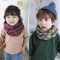 Baby bib winter wool warm 1-2 years old 8 girls scarf winter Korean knitted neck sleeve male Korean children