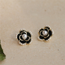 S925 Silver Needle Method Mountain Tea Flower Earrings Woman South Korea Nets Red Retro Temperament Earrings High Level Sensational Wind Ear Accessories