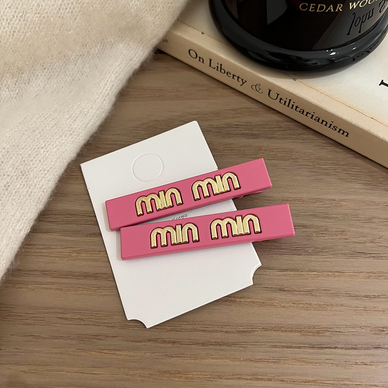 images 0:Color letter hair clip headdress clip Liu Hai clip front forehead clip small clip to the side of the clip
