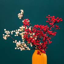 Simulation flower Heather fruit Red fruit berry fake flower Living room dining room model room ornaments photography props Flower arrangement