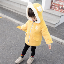 Female baby winter coat Western style cotton coat quilted jacket 2020 new Korean version of the sweater girl children plus velvet cotton clothes