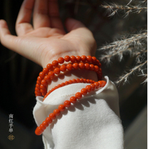 Good art garden keeper series natural South red bracelet multi-circle hand decoration persimmon red hand string for men and women