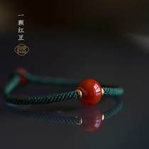 Good art A red bean natural Sichuan south Red bracelet persimmon red beads womens jewelry