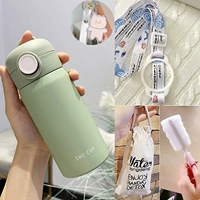 Зеленый стакан, подвеска, сумка через плечо, 350 мл, с медвежатами