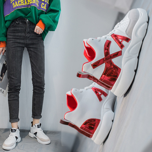 纳炫旗舰店  新款高帮小白鞋