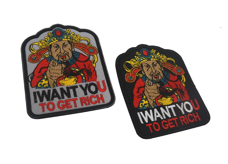 GET RICH Fortuna Ma Thuật Sticker Tôi muốn bạn thực hiện một tài sản armband tinh thần huy hiệu chiến thuật ba lô sticker