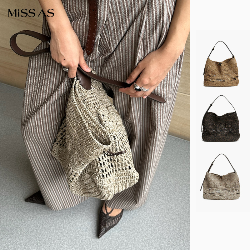 [in Stock] Cotemp Handmade Crochet Large Capacity Shoulder Bag 25 Spring/Summer Missas Buyer's Store