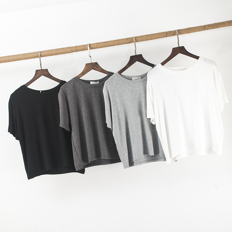 Short paragraph loose Modale Modern Dance Costume Skill women short sleeve Jazz dance Latin dance practice Costume Show